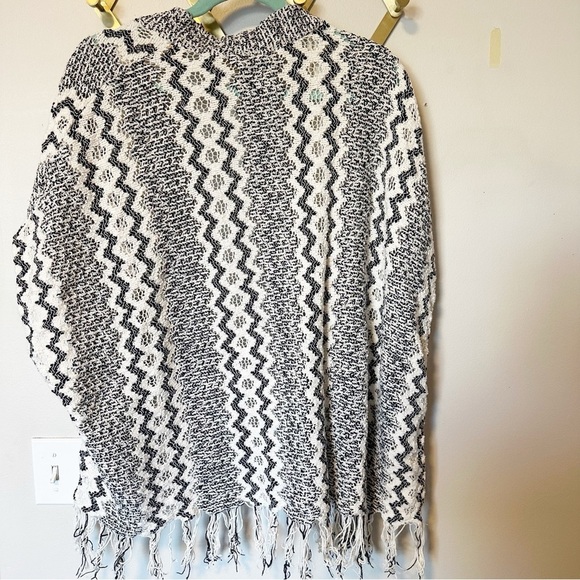 MNG mango open workknit cotton wool blend fridge crochet shawl cardigan - Picture 5 of 8